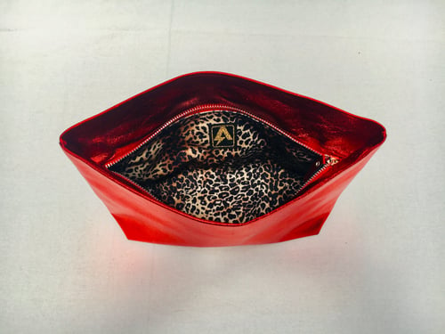 Image of DELUXE CLUTCH - RED METALLIC LEATHER - 'RAPTURE'