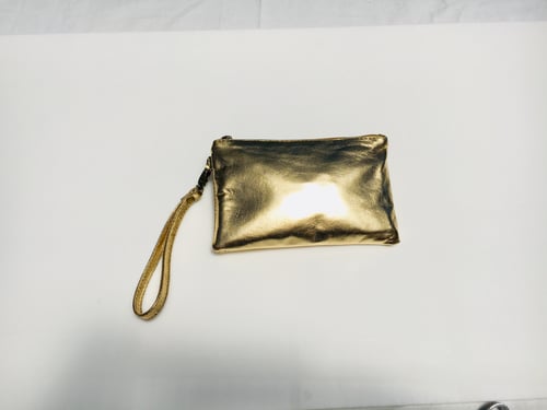 Image of 'MINI CLUTCH' - METALLIC GOLD LEATHER 