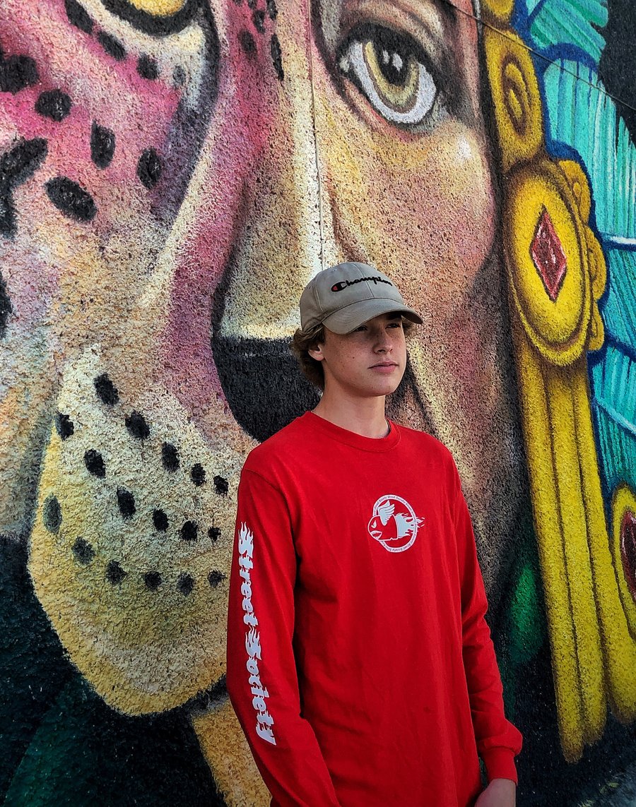 Image of Bullet Flame Long Sleeve Red