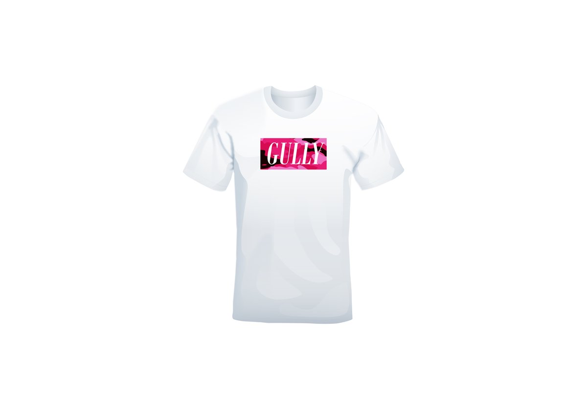 Image of White Pink Camo Box Tee