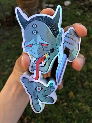 Image of Oni Holographic Sticker