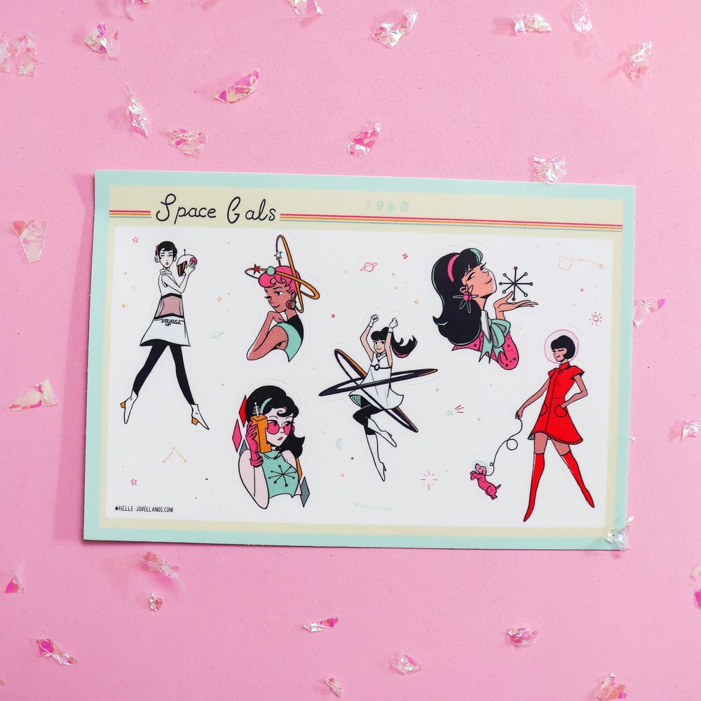 Image of Space Gals: 1960 Sticker Sheet