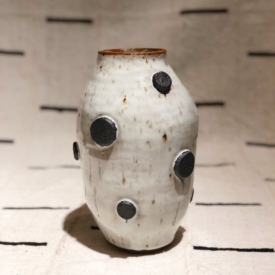 Image of Black Dotted Vase