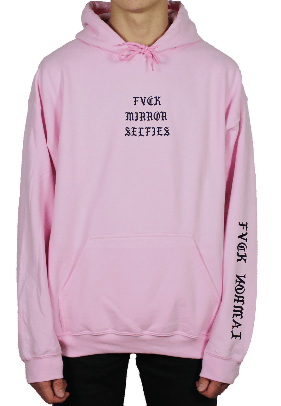 Image of Pink Fvck Mirror Selfies Hoodie