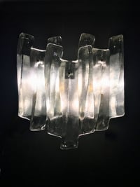 Image 1 of Pair of Triple-Panel Sconces by Kalmar, Austria
