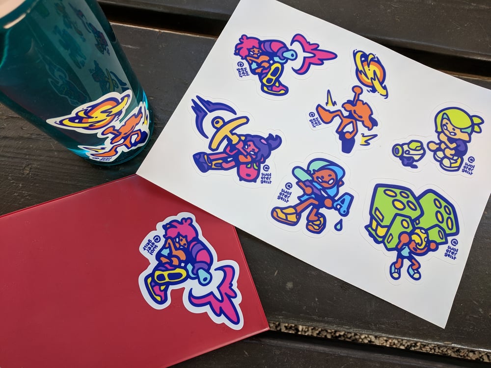 Image of 8.5 x 11 Splatoon 2 Sticker Sheet