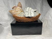 Image 7 of Custom Engraved Yorkie Urn Yorkshire Terrier In Bed Pet Portrait Handmade