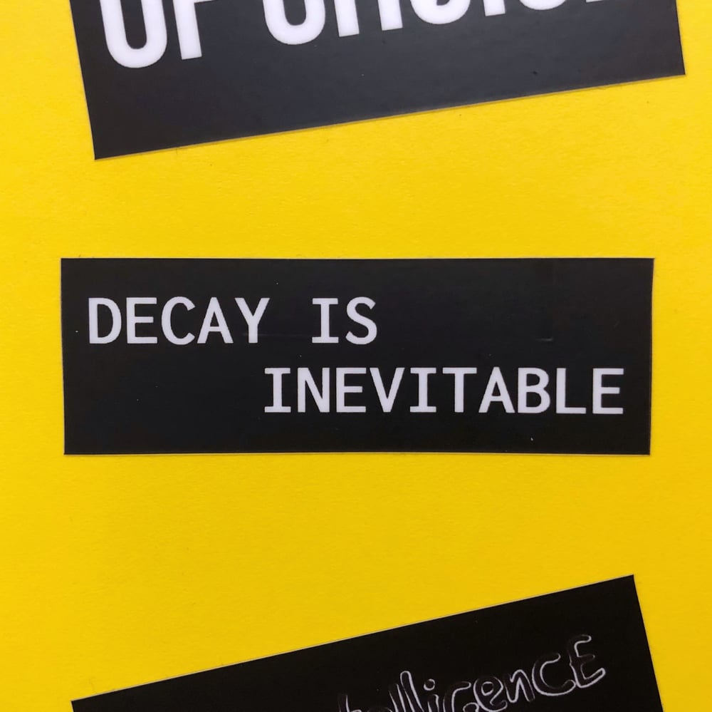 Image of Decay is Inevitable Sticker