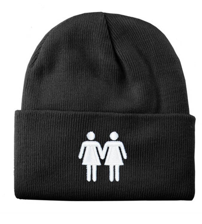 Image of Two Girls Symbol Beanie