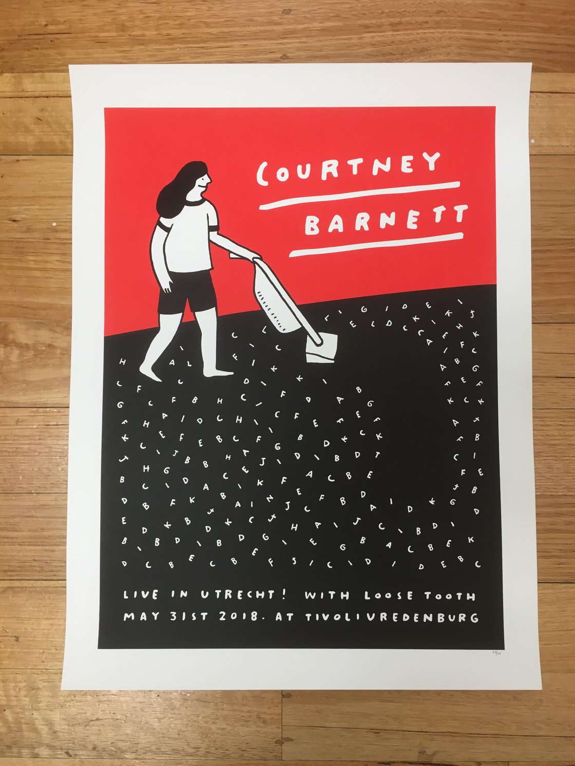 Image of Courtney Barnett Screenprinted Tour Poster
