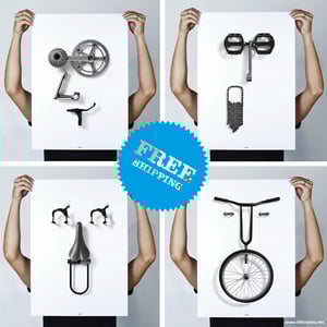 Image of Bikemoji Series - <b>GR8, OMG, LOL & WTF</b>