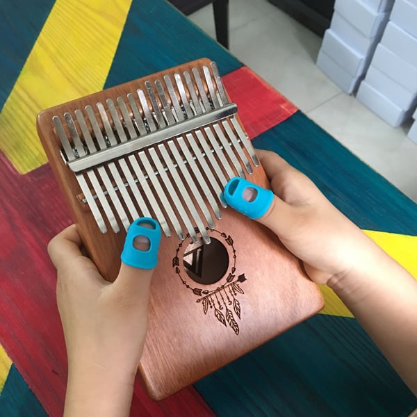 Image of customize new kalimba thumb piano 17 keys 