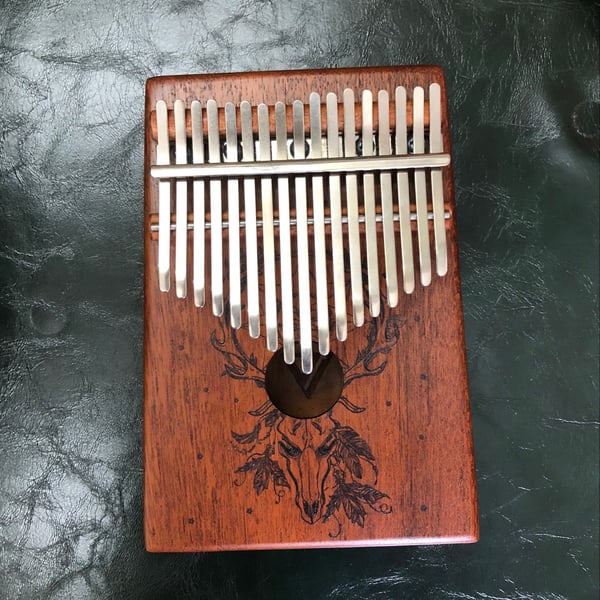 Image of 2018 new kalimba 17 keys Mbira flower deer