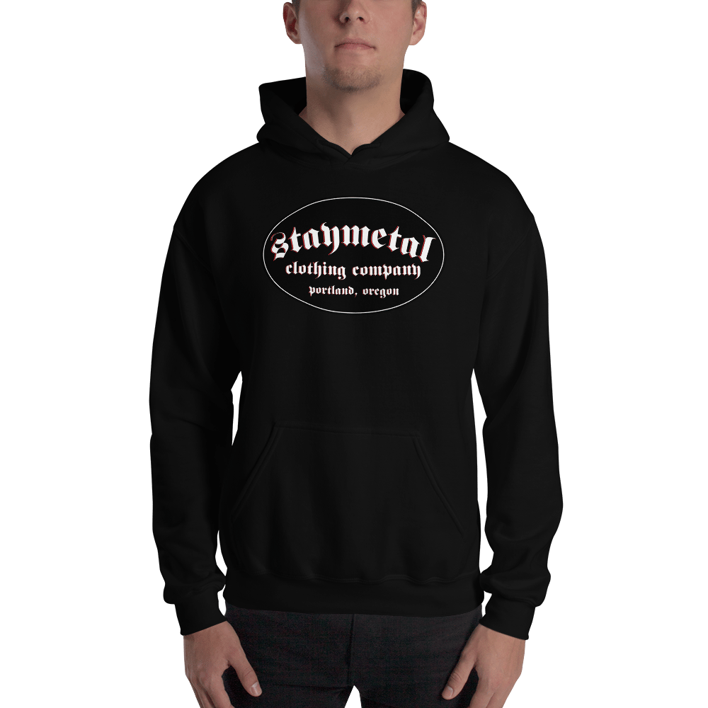 Image of The "FENTON" Black  STAYMETAL Gildan  Hooded Sweatshirt - Free Shipping in United States! 