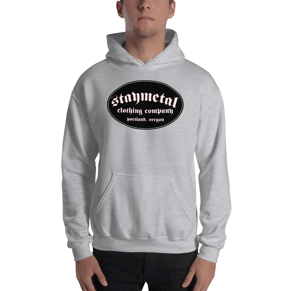 Sport Gray Staymetal Gildan 50 50 Blend Hooded Sweatshirt Free Shipping In United States Staymetal Clothing
