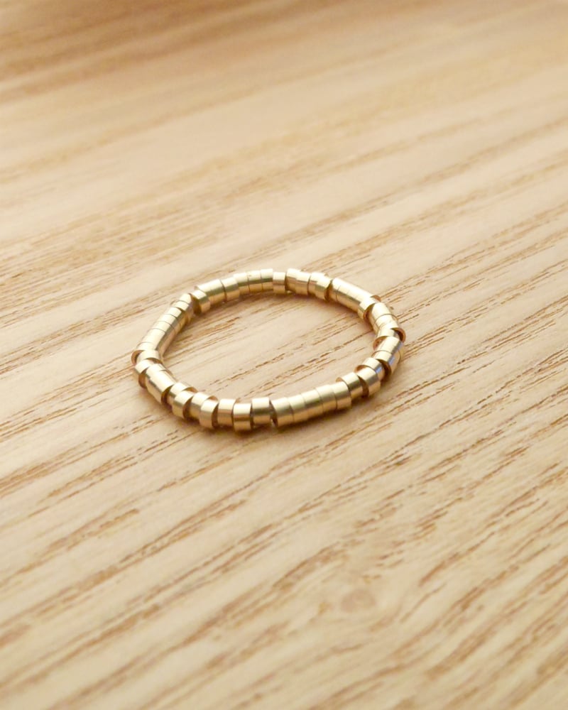 Image of BAGUE TUBES OR GOLD FILLED "PISE"
