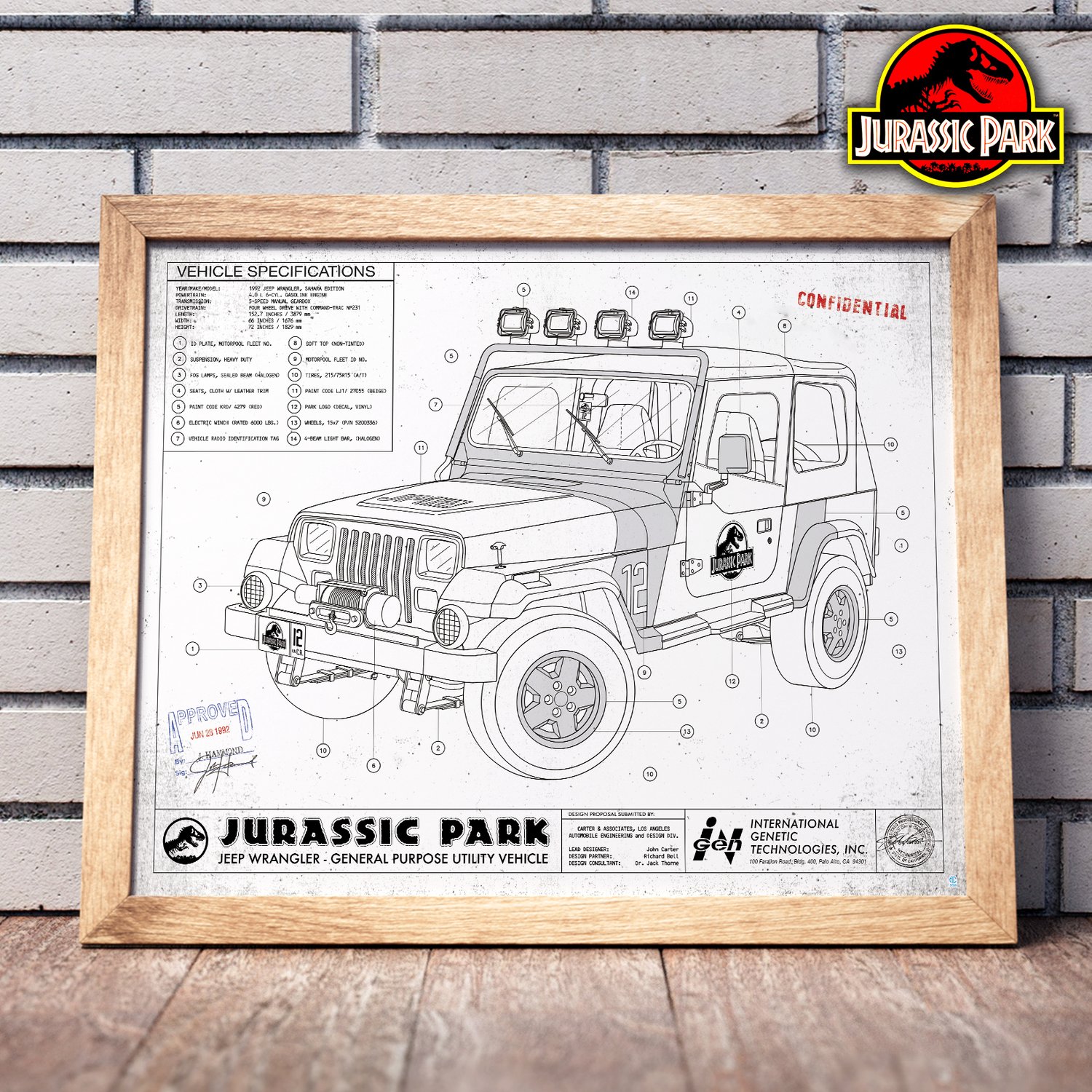 Image of JURASSIC PARK - “Nedry’s Jeep” #12 PRINT