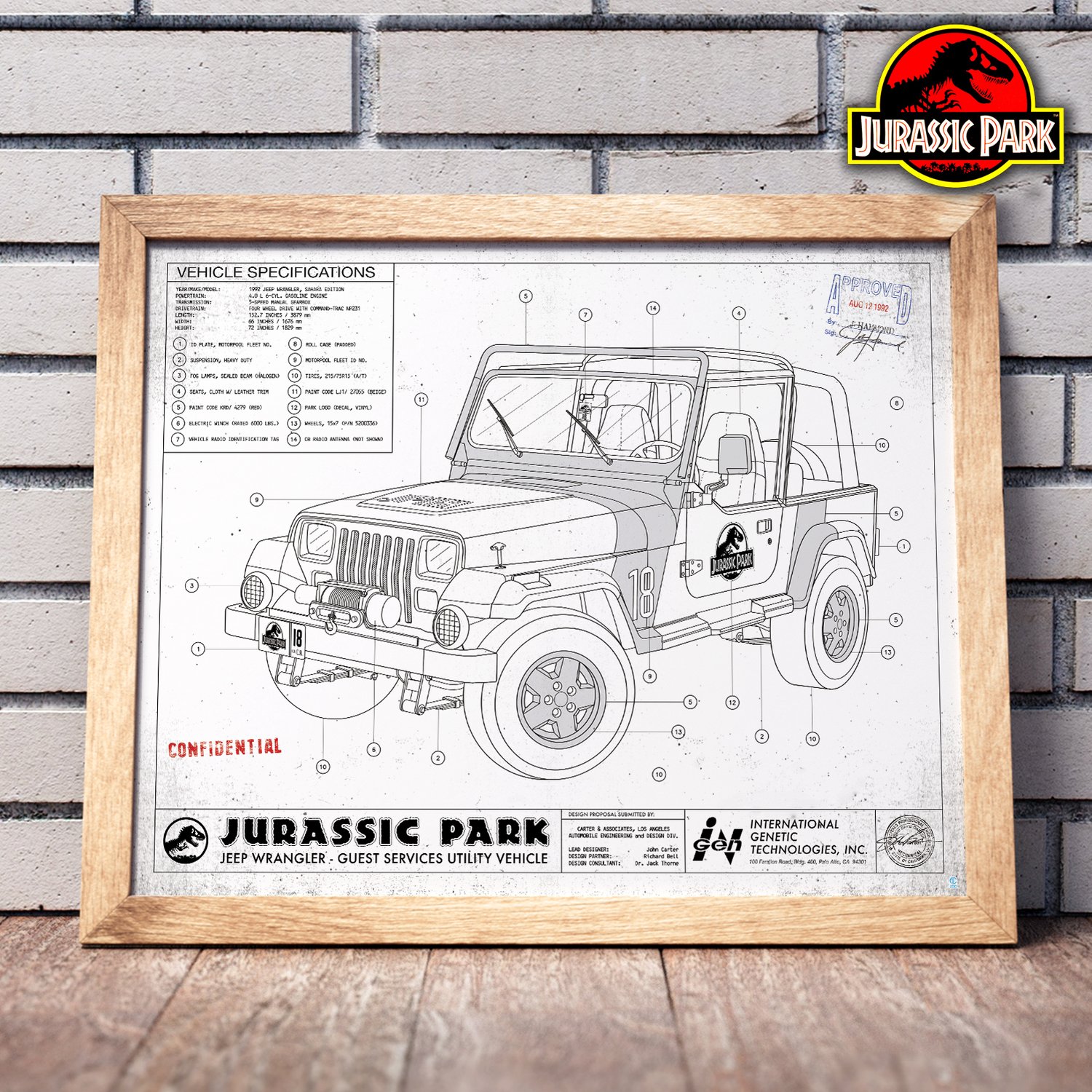 Image of JURASSIC PARK - “Welcome” Jeep #18 PRINT