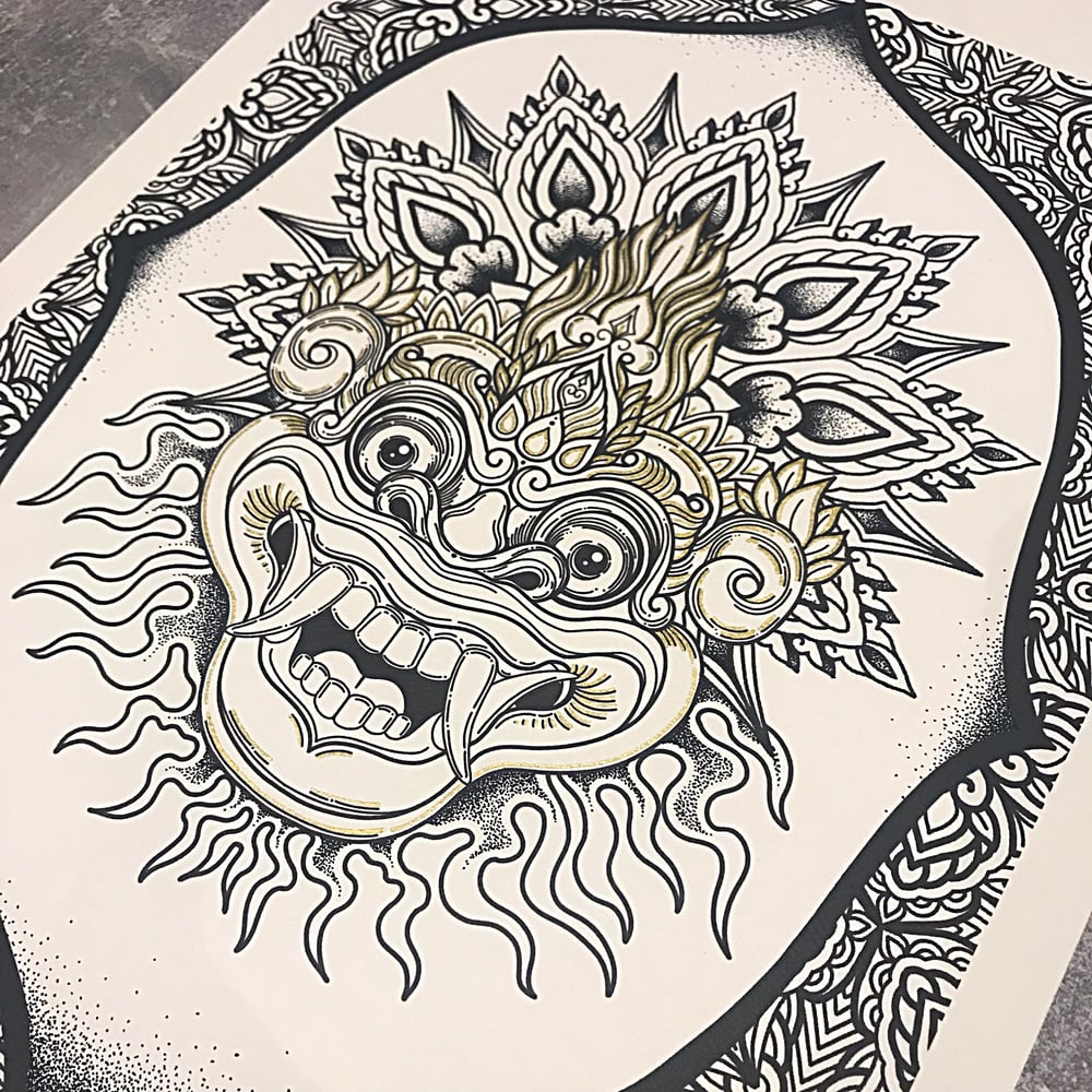 Image of Barong mask print