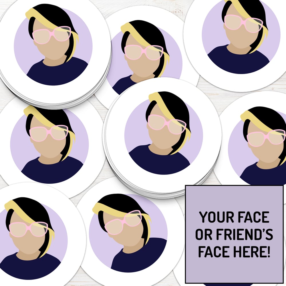 Image of CUSTOM ICON DESIGN + 25 (2.5" STICKERS)