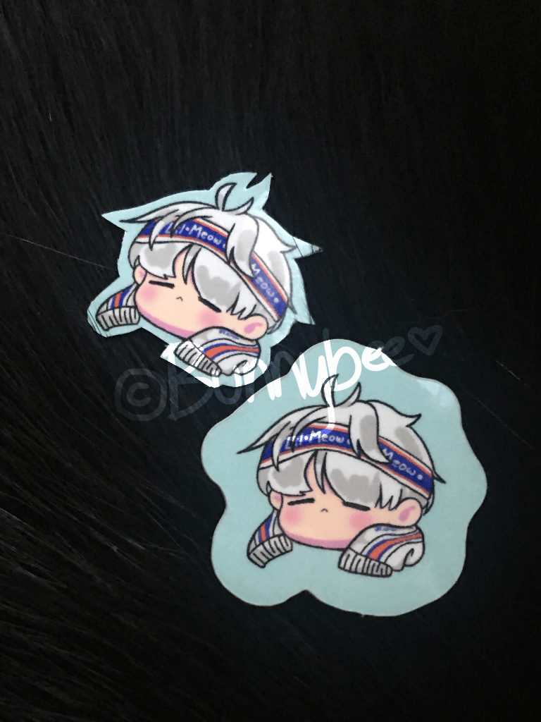 Image of Fanmade Yoongi aka. Lil Meow Meow Vinyl Sticker