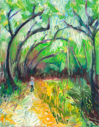 boy near swan lake 