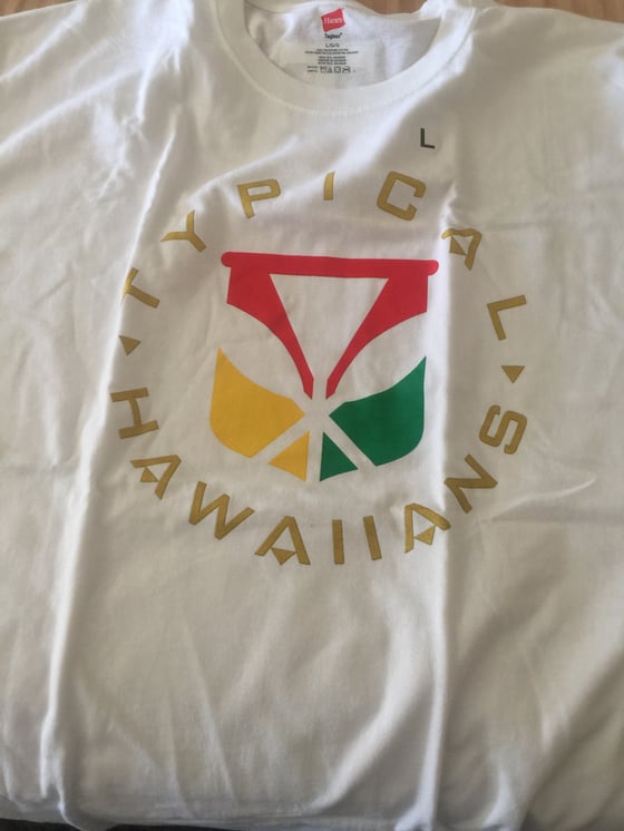 Image of Typical Hawaiians Kanaka Maoli with Kahili White T-Shirt