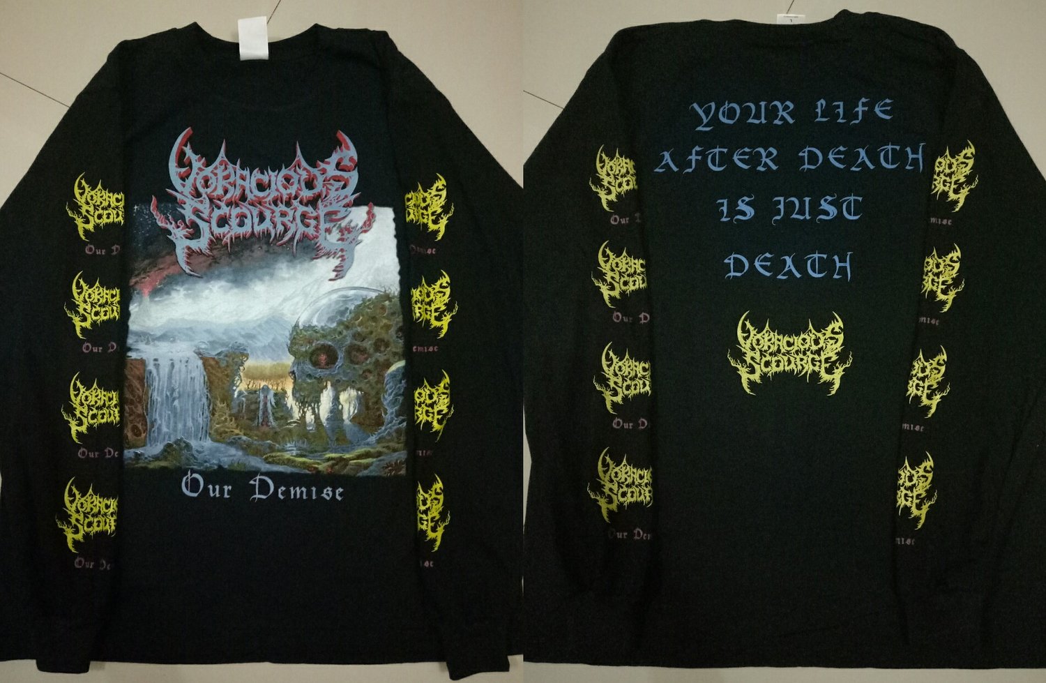 Image of VORACIOUS SCOURGE - 2 Designs ( Our Demise & In Death ) SS & LS