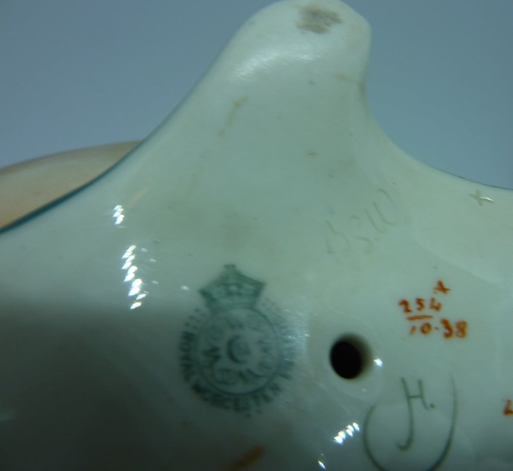Image of Royal Worcester Boat Shaped Vase