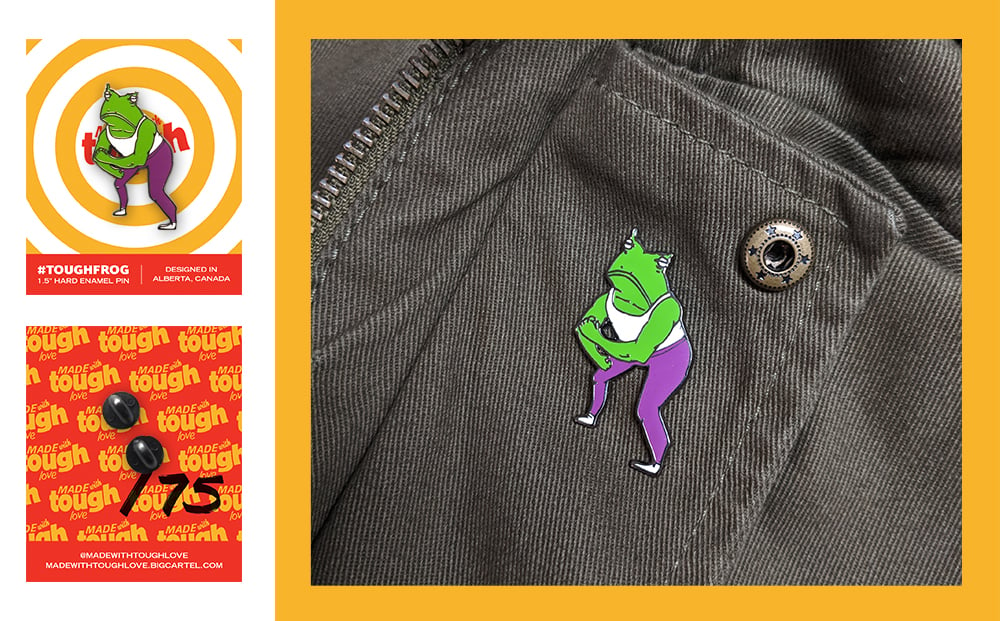 Image of 1.5" #Toughfrog Lapel Pin