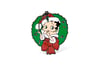 Betty Boop Christmas Wreath Enamel Pin