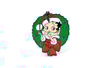 Betty Boop Christmas Wreath Enamel Pin
