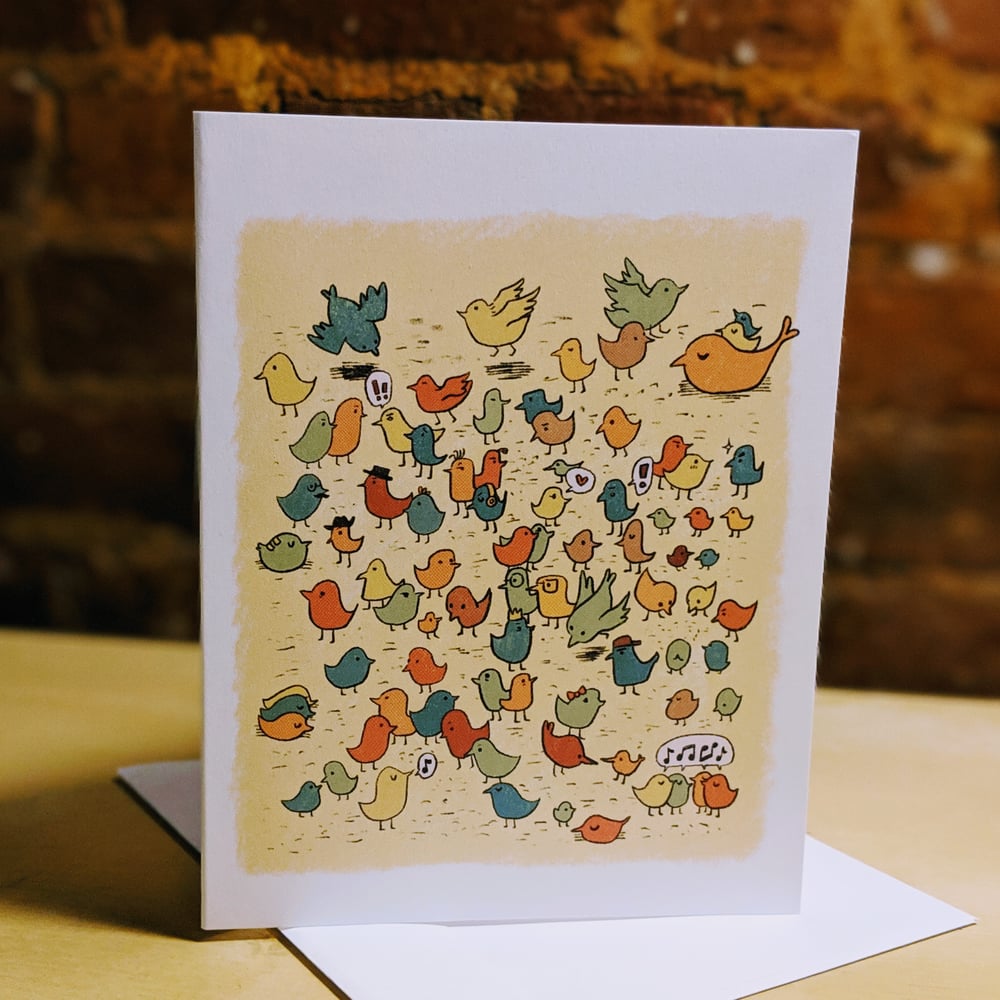 Image of all the birbs card