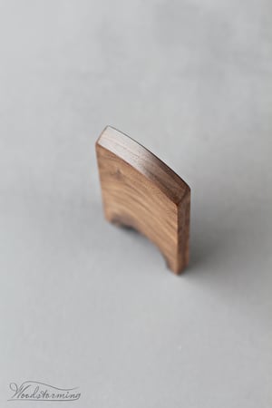 Image of Walnut business card holder - unique live edge OOAK accessory for cards 90 x 50 mm