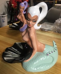 Image 1 of Minty Starburst Vintage Ceramic Mermaid 