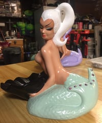 Image 2 of Minty Starburst Vintage Ceramic Mermaid 