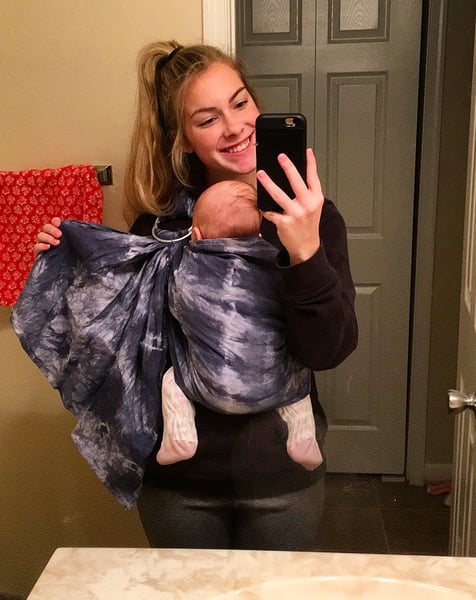 Image of Navy Blue Tie Dye Ring Sling