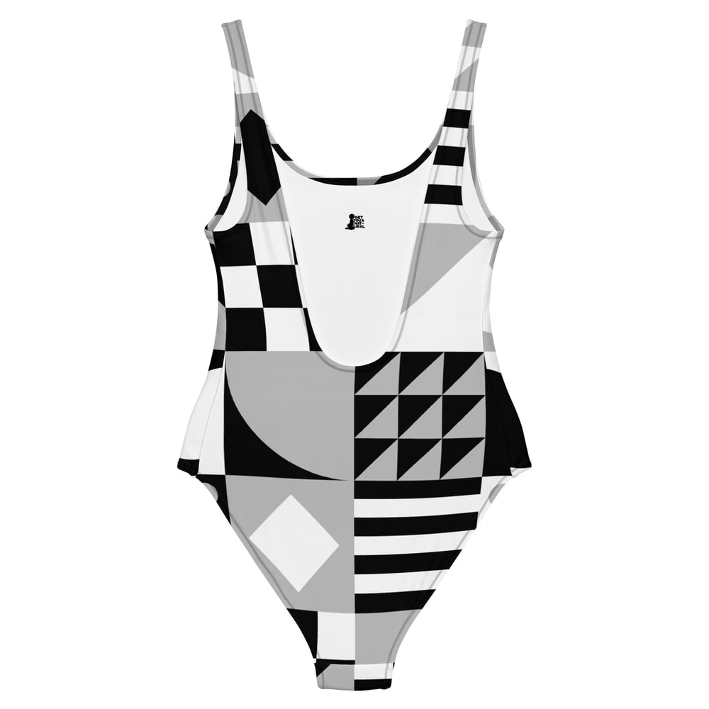 Image of One-Piece Black Groove Swimsuit