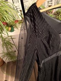 Image 2 of Black velour and sheer dress 