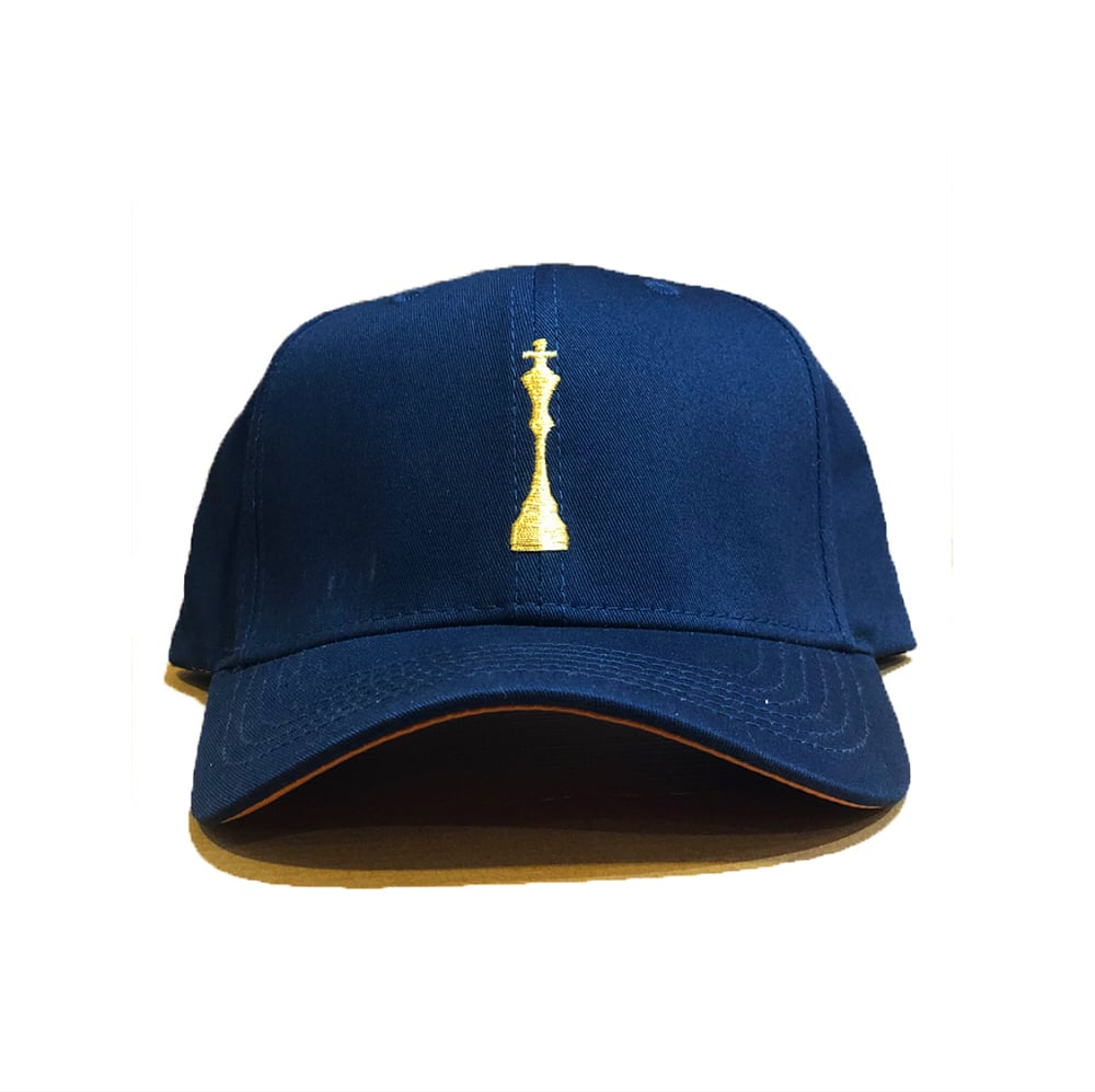 Image of Chess King Premium Baseball Cap (Dark Navy) 