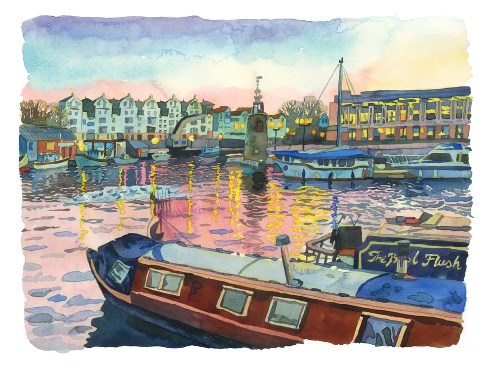 Image of Sunset Bristol Harbour