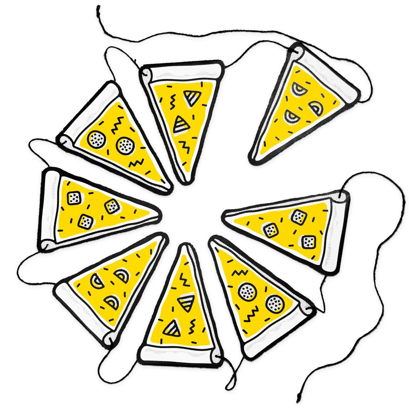 Image of Pizza Wimpelkette (bunting rope)