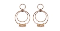 Image 1 of Gold Hoop Statement Stud Earrings