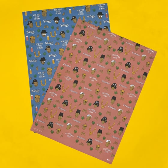 Image of Both sets of (w)rapping paper (x10)