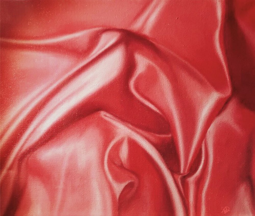 Image of ‘Silk Sheets’ Hyper Realism Oil Painting - Print