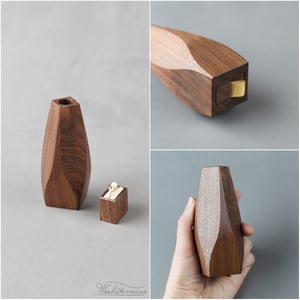 Image of Unique ring box - wavy vase with secret drawer for ring