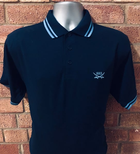 Image of Navy Blue Single Tipped Polo
