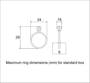 Image of Unique ring box - wavy vase with secret drawer for ring