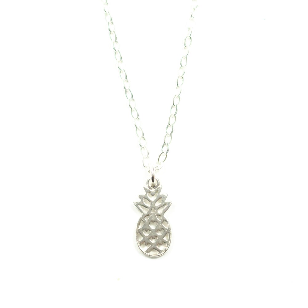 Image of Tiny sterling silver pineapple necklace