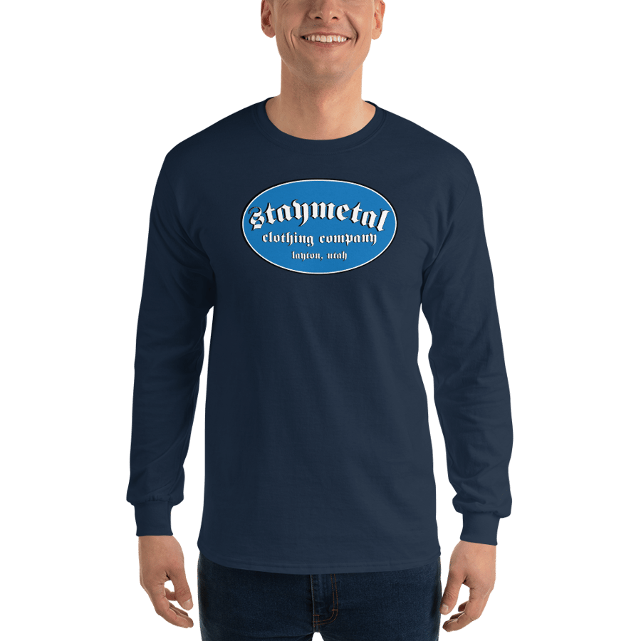 Image of "The Journeyman” Navy Blue Layton Lancer Long Sleeve #3. Never Forget Where You Come From!